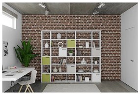 Pombal fehér könyvespolc, magasság 224 cm - TemaHome