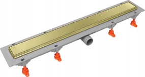 Lineáris Lefolyó Arany Szálcsiszolt 65CM Rozsdamentes Acél Jano