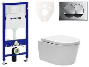 Fali WC szett Geberit előtétfalas szereléshez + SAT Brevis WC SIKOGES6W71