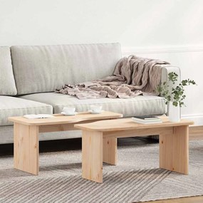 Dohányzóasztal 2 pcs Természetes 100 x 69 x 35.5 cm