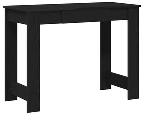 fekete szerelt fa íróasztal 100x45x75 cm
