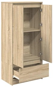 sonoma-tölgy szerelt fa szekrény fiókkal 55,5x34x119,5 cm