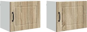 vidaXL Konyhaszekrény 2 pcs Sonoma tölgy 50 x 31 x 40 cm Faanyag