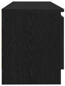 fekete tölgy színű szerelt fa TV-szekrény 102x30x36 cm