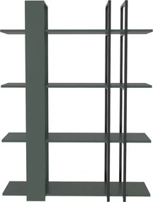 Onno könyvespolc, zöld-fekete, 120 cm