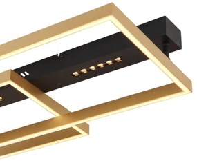 Globo 48461-54 - LED mennyezeti lámpa LUFFY LED/54W/230V fekete/arany