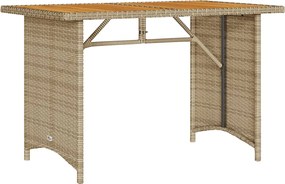 vidaXL bézs polyrattan falapos kerti asztal 110x68x70 cm