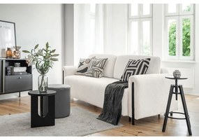 Krémszínű buklé kinyitható-tárolóhelyes kanapé 244 cm Arcadova – ELTAP