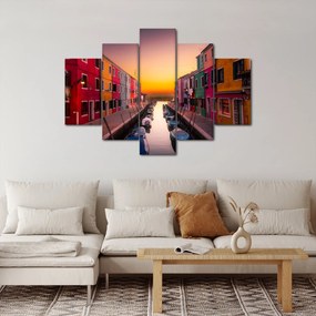 Kép - Naplemente, Burano sziget, Velence, Olaszország (150x105 cm)