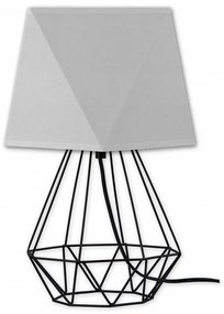Glimex Diamond asztali/éjjeli lámpa szürke 1x E27
