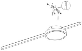 Eglo 99608 - LED Mennyezeti lámpa SARGINTO 1xLED/6,3W/230V + 1xLED/5,4W