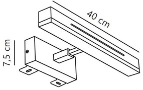 Nordlux OTIS LED 14W 230V IP44 állítható fürdőszobai tükörvilágítás