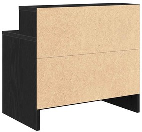 éjjeliszekrények fiókos 2 db fekete tölgy 51 x 31 x 47 cm