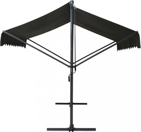 antracitszürke szabadon álló napellenző 400 x 300 cm