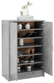 betonszürke szerelt fa cipősszekrény 60 x 35 x 92 cm