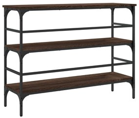 barna tölgyszínű szerelt fa tálalóasztal 100 x 32 x 75 cm