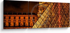 A párizsi Louvre képe (órával) (90x30 cm)