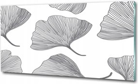 Fotó kép edzett üveg levelek minta 100x70