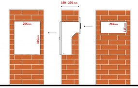 S9 beépíthető postaláda rozsdamentes