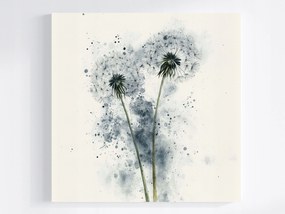 Vászonkép Canvas Akvarell Természet Kert Rét Virágok Pitypangok 80x80