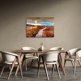 Kép - Őszi út (üvegen) (70x50 cm)