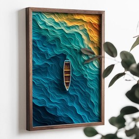 TUN077-L keretezett MDF falikép, 35 x 47 cm