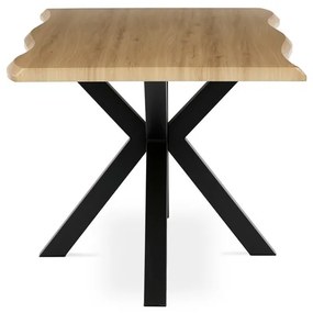 Étkezőasztal Vadtölgy/Fekete Színben. 180x90cm. HT-F4618 OLW