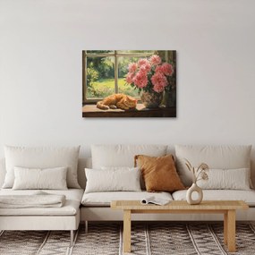 Kép - Macska az ablakban (70x50 cm)