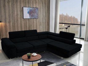 Sarok ülőgarnitúra Ascend L (fekete) (J). 1056897