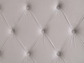 Világosszürke bársony ágyneműtartós franciaágy 160 x 200 cm LUBBON Beliani