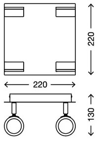 Briloner 2212-048 - LED Fürdőszobai spotlámpa SURF 4xLED/4,5W/230V