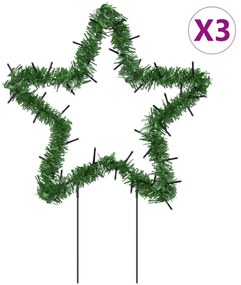 karácsonyi csillag fénydekoráció 3 cövekkel 50 LED 29 cm