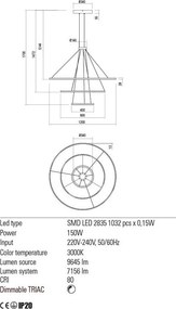 Függeszték Bronz ORBIT REDO 01-2243-TRIAC