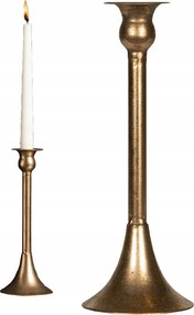 Fém Gyertyatartó Arany 26cm skandináv fém kandeláber nappaliba