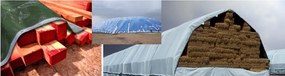 Takaró ponyva zöld - szürke 2x6 m 130 g/m2