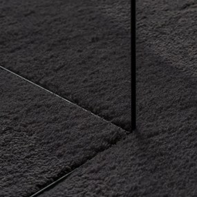 Területszőnyeg Fekete 100x200 cm Poliészter Csúszásmentes