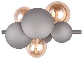Szürke-aranyszínű fali lámpa Bubble – Trio Select