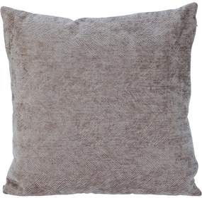 Chenille Greige párna, 45 x 45 cm