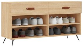 vidaXL sonoma tölgy színű szerelt fa cipőpolc 102x35x55 cm