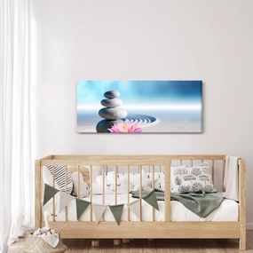 Homok, liliom és spa kövek képe (120x50 cm)