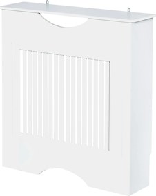 HOMCOM Radiátor Burkolat 78x19x82 cm Modern MDF Radiátor Burkolat Polccal 10 kg Teherbírással és Antiribbenés Biztosítékkal Nappaliba Hálószobába | Ao