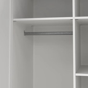 Fehér ruhásszekrény 99x200x62 cm Billund – Tvilum
