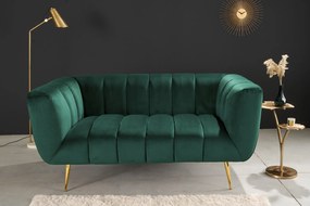 NOBLESSE exkluzív bársony kanapé - smaragd - 165cm