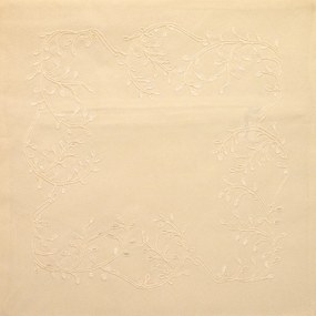 LEAFY LACE dekoratív párnahuzat 40x40 cm, krémszínű
