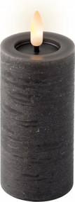 LED-es viaszgyertya dekoratív fekete 12,5 cm elemes 1db