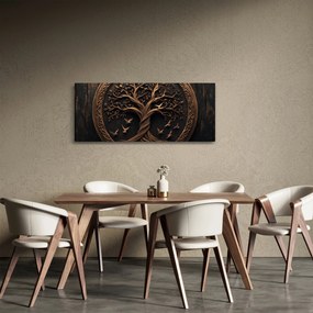 Kép – Fából készült életfa (120x50 cm)
