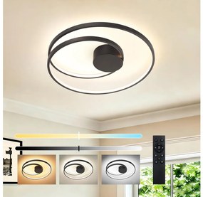 Brilagi- LED dimmelhető mennyezeti lámpa TWISTER LED/48W/230V Ø 50 cm fekete +távirányító