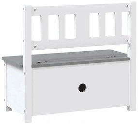 fehér-szürke MDF gyermek tárolópad 60 x 30 x 55 cm