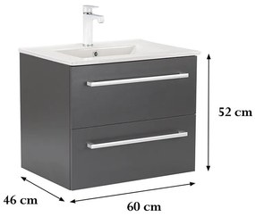 Vario Clam 60 alsó szekrény mosdóval
