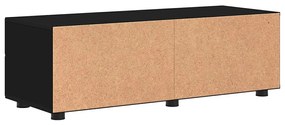 TV szekrény fiókkal polcokkal Fekete 100.5 x 39 x 30 cm Faanyag